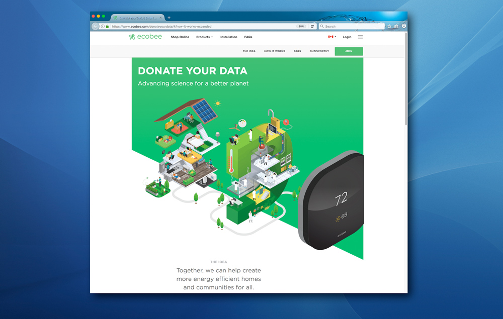 ecobee Donate Your Data Website